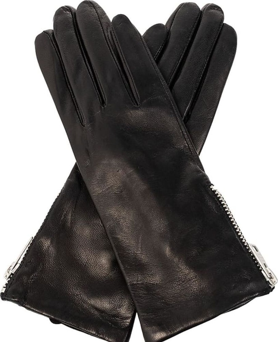 Frauen AllSaints Handschuhe | Leather Gloves, Womens, Black