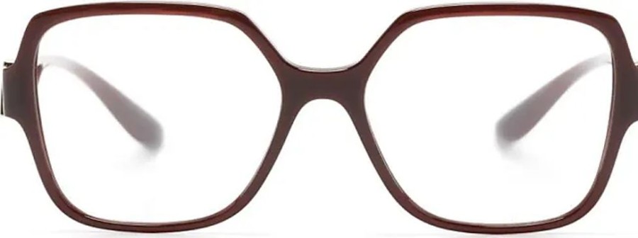 Frauen Dolce & Gabbana Eyewear Brillen | Eckige Brille Mit Logo-Schild - Violett