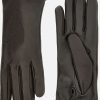 Frauen Hogan Handschuhe | Handschuhe Touch Aus Leder, Schwarz, L - Strumpfe