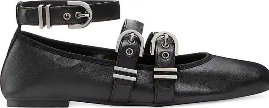 Frauen Stuart Weitzman Ballerinas | Maverick Ballet Flat - Frau Loafer Und Flache Schuhe Schwarz 38.5