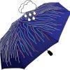 Frauen Knirps Regenschirme | Regenschirm Damen Taschenschirm Large Duomatic Wet Print Rope Blau