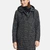 Frauen Gil Bret Jacken | Winterjacke Damen Wolle Gemustert, Schwarz