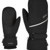 Frauen Ziener Handschuhe | Faustlinge Ziener Kiani Gtx +Gore Plus Warm Mitten Gr. 6,5, Schwarz Damen Handschuhe Faustlinge