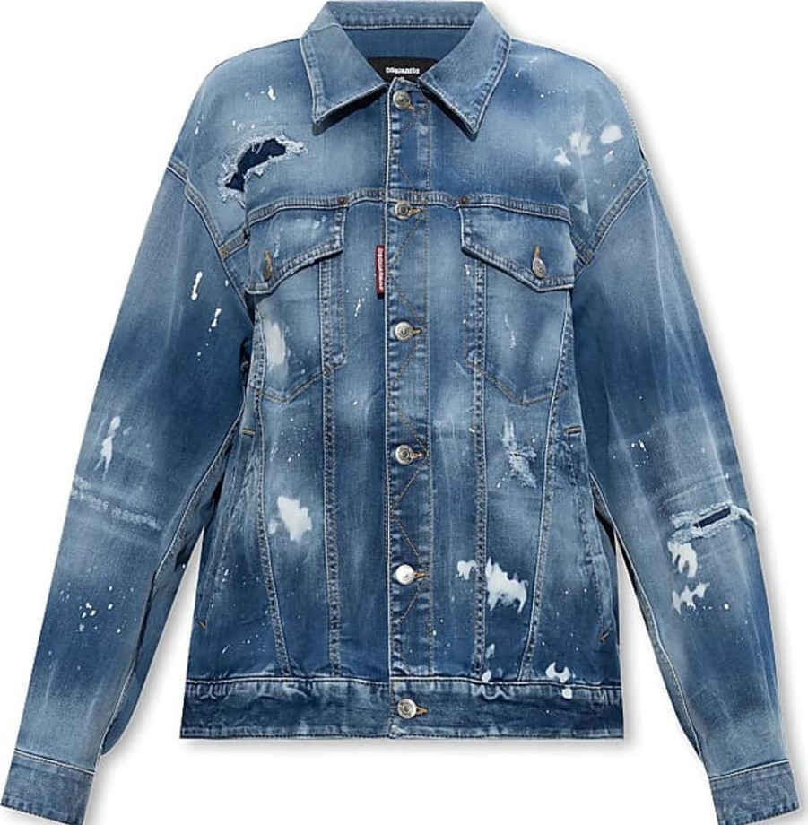 Frauen Dsquared2 Jacken | Oversize Denim Jacket, Womens, Blue