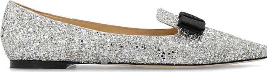 Frauen Jimmy Choo London Ballerinas | Gala Ballet Flats With Glitter, Womens, Silver