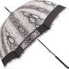 Frauen Moschino Regenschirme | Umbrella With Logo, Unisex, Grey