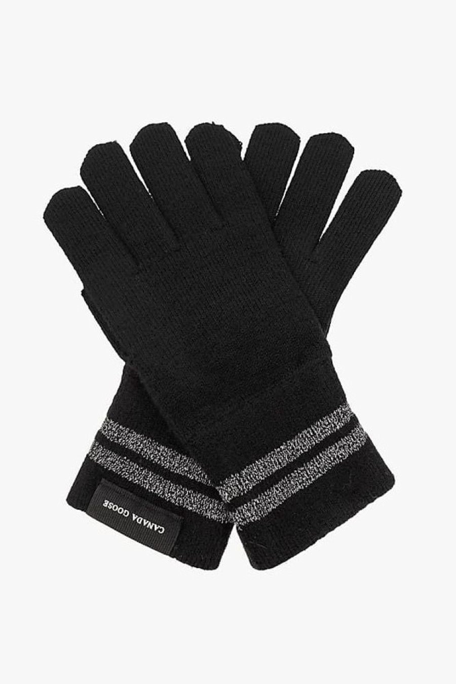 Frauen Canada Goose Handschuhe | Gloves With Reflective Stripes, Womens, Black