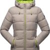 Frauen Marikoo Jacken | Damen Steppjacke Gesteppte Winterjacke Mit Kapuze B927-Leand-Zink-Grau-Gr.42