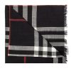 Frauen Burberry Schals | Checked Scarf, Womens, Black