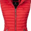 Frauen Navahoo Westen | Damen Ubergangsjacke Leichte Steppweste Mit Abnehmbarer Kapuze Shadaa Rot Gr. 3Xl