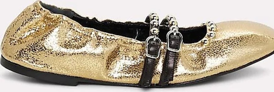 Frauen Dorothee Schumacher Ballerinas | Faltbare Ballerinas Mit Metallic Effekt