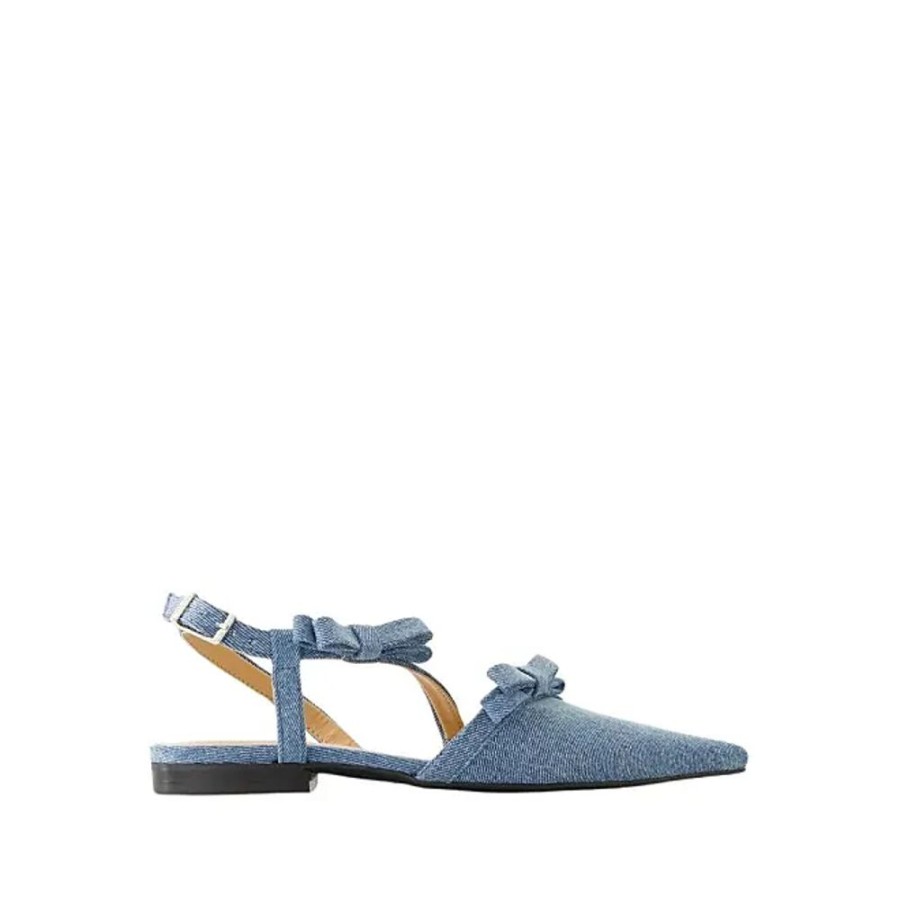 Frauen Ganni Ballerinas | Denim Multi Bow Ballet Flats Ganni