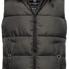 Frauen Marikoo Westen | Damen Warme Winter Steppwese Mit Kapuze Zarinaa Anthracite Gr. Xl