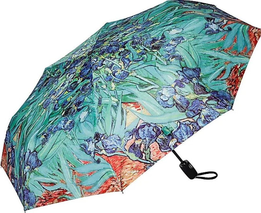 Frauen Von Lilienfeld Regenschirme | Regenschirm Taschenschirm Vincent Van Gogh Iris Windfest Auf-Zu-Automatik Blumen Stabil Leicht Kunst