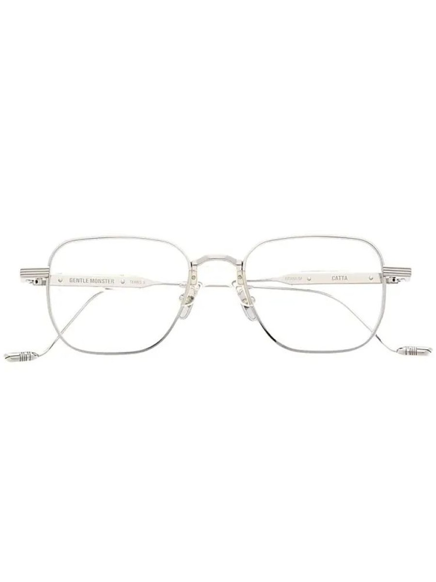 Frauen Gentle Monster Brillen | Eckige Catta C2 Brille - Silber