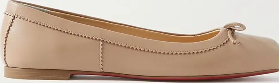 Frauen Christian Louboutin Ballerinas | Mamadrague Ballerinas Aus Leder - Neutral