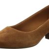 Frauen Clarks Pumps | Damen Teresa Step Pump, Dark Tan Suede, 39.5 Eu