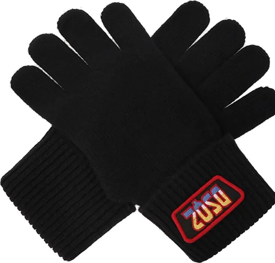 Frauen Dsquared2 Handschuhe | Gloves With Logo, Womens, Black