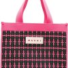 Frauen Marni Taschen | Shopper Aus Logo-Jacquard - Rosa