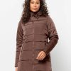 Frauen Jack Wolfskin Mantel | Funktionsmantel Jack Wolfskin Eisbach Coat W Gr. L (42/44), Braun (Wild, Ginger) Damen Mantel Funktionsmantel