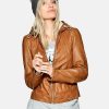 Frauen Maze Jacken | Lederjacke Damen, Cognac