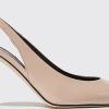 Frauen Scarosso Pumps | Sutton Nude Patent - Frau High Heels Nude - Lackleder 39,5