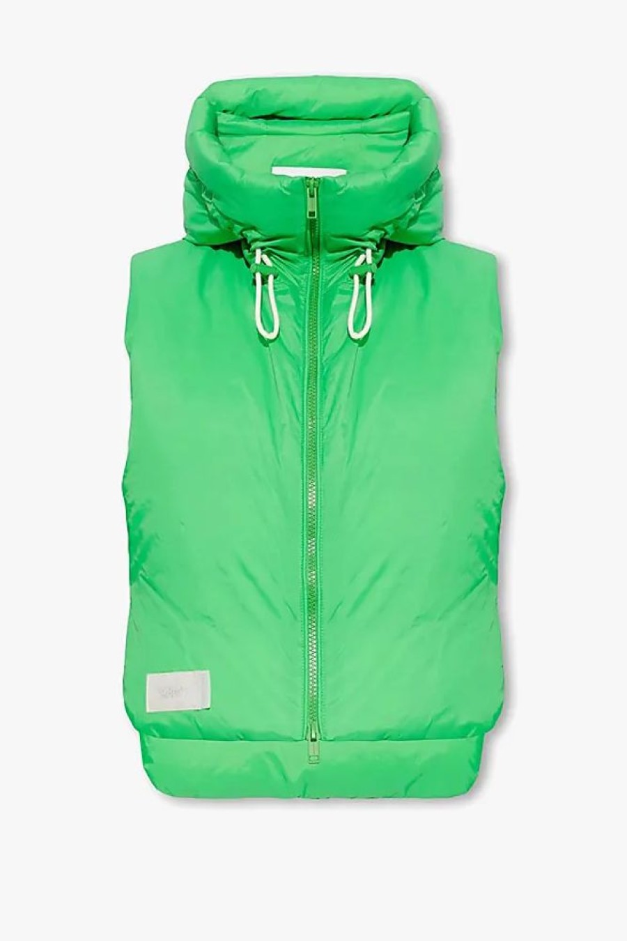 Frauen Yves Salomon Westen | Cropped Vest With Hood, Womens, Green