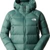 Frauen The North Face Jacken | Hyalite Down Hoodie Nylon Daunenjacke Fur Damen | Turkis