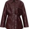 Frauen Iceberg Jacken | Faux Leather Jacket, Womens, Burgundy