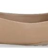 Frauen Tory Burch Ballerinas | Rosa Leder Ballett Flats Mit Ikonischem Metall-Logo Tory Burch