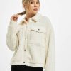 Frauen Urban Classics Jacken | Ladies Sherpa Trucker Jacket In Weis