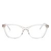 Frauen Saint Laurent Eyewear Brillen | Transparente Brille Mit Eckigem Gestell - Nude