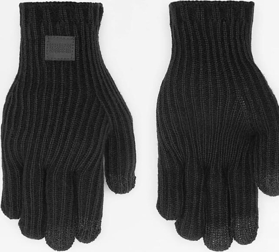 Frauen Urban Classics Handschuhe | Knitted Wool Mix Smart Gloves In Schwarz