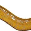 Frauen Dolce & Gabbana Pumps | Gelbe Taormina Spitze Kristallabsatz Pumps Schuhe Dolce & Gabbana