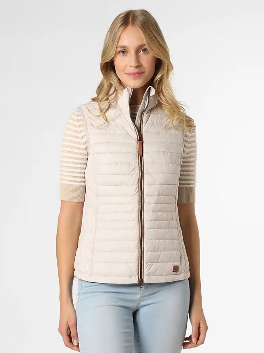 Frauen Camel Active Westen | Steppweste Damen, Kitt