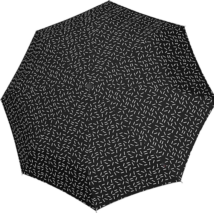 Frauen Knirps Regenschirme | Taschenregenschirm Knirps A.200 Medium Duomatic, 2Dance Black Schwarz (Black) Regenschirme Taschenschirme