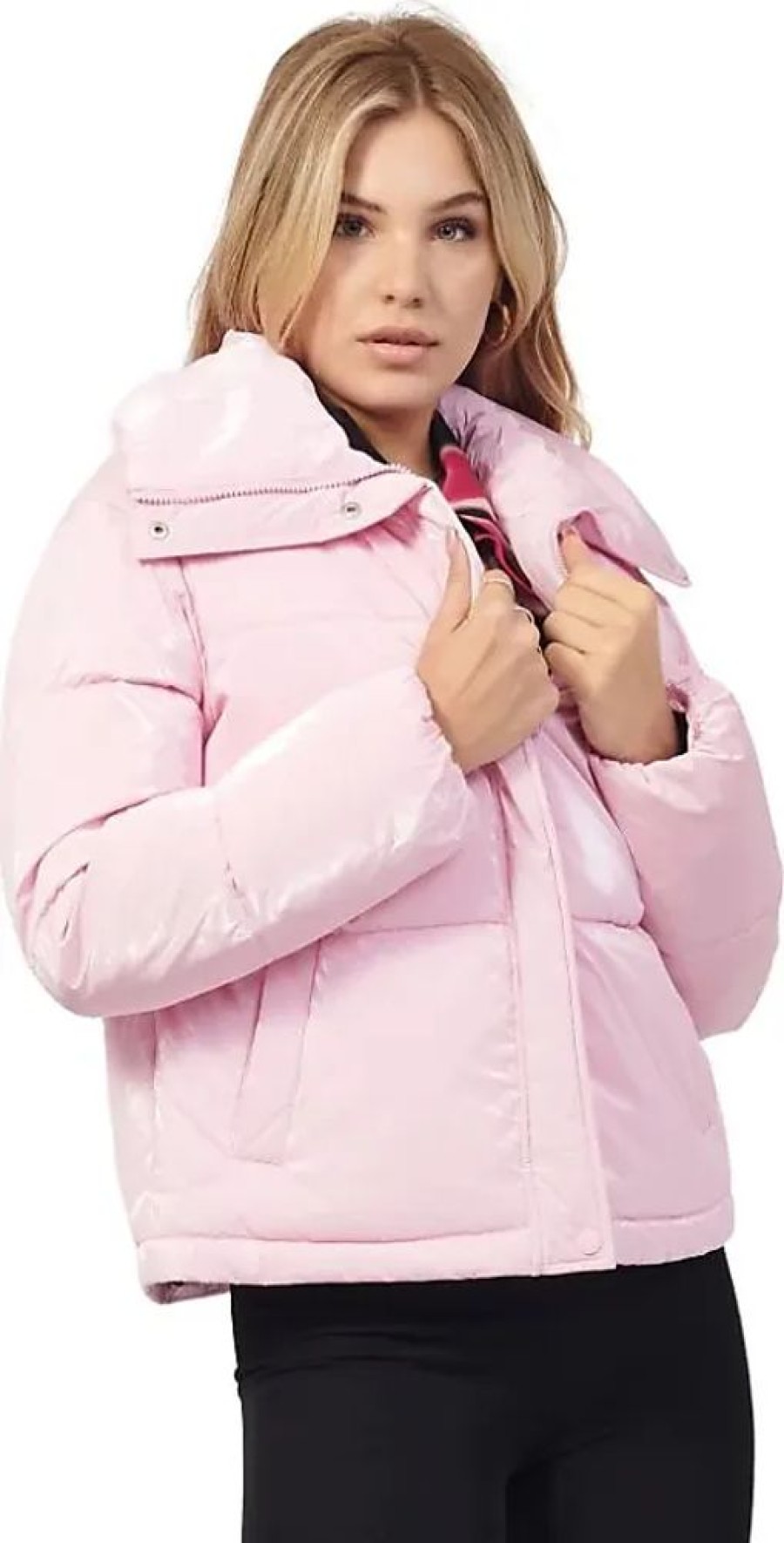 Frauen HUGO BOSS Jacken | Rosa Steppjacke Mit Samteffekt Hugo Boss