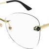 Frauen Cartier Brillen | Metall Optische Brille Fur Damen Cartier