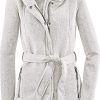 Frauen G.I.G.A. DX Mantel | Damen Frydara Casual Strick Parka Mit Kapuze Und Gurtel, Off White, 42