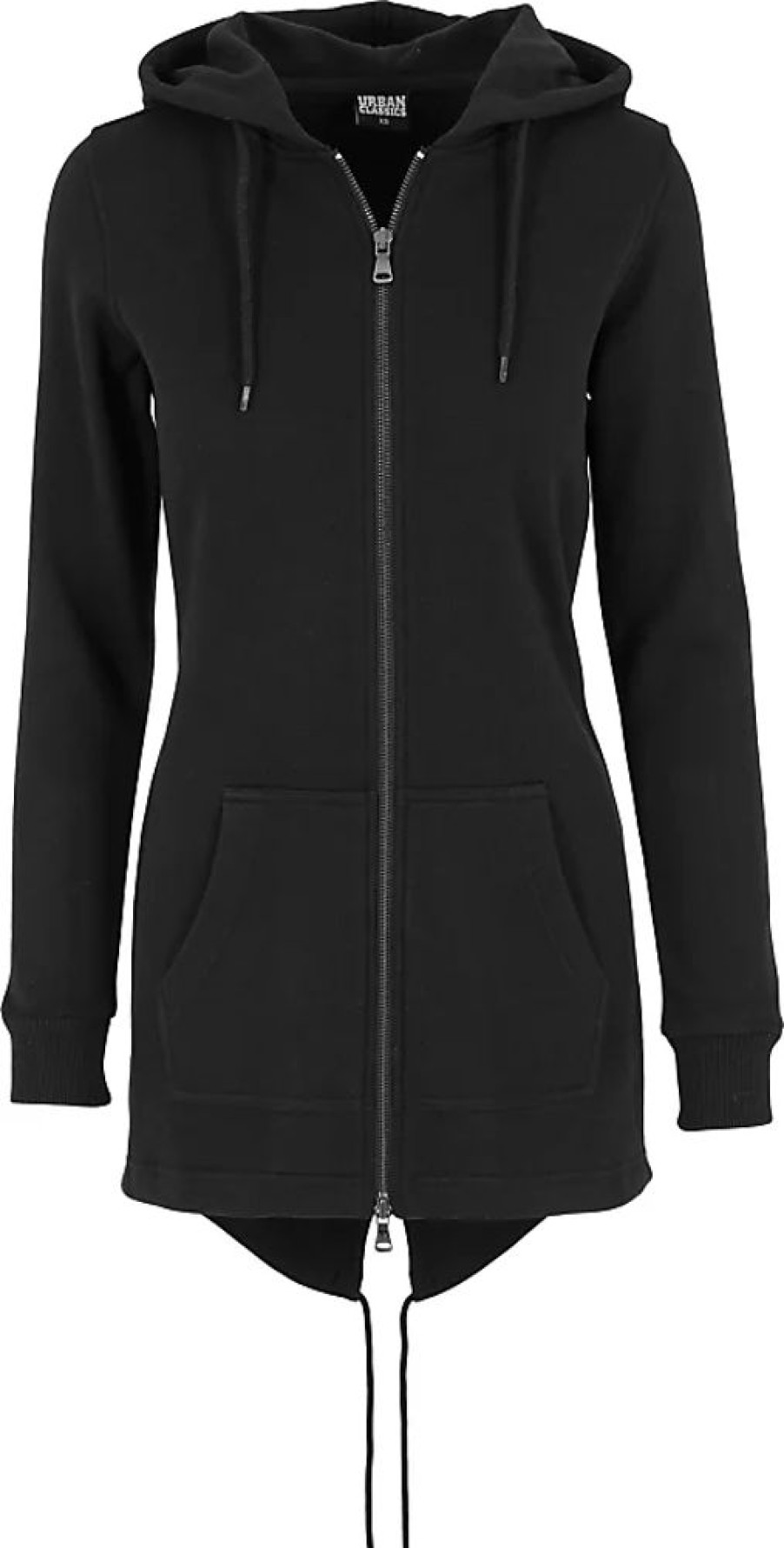 Frauen Urban Classics Mantel | Sweatjacke Urban Classics Damen Ladies Sweat Parka Gr. Xl, Schwarz (Black) Damen Sweatjacken