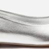 Frauen Dolce & Gabbana Ballerinas | Ballerina Aus Glanzendem Nappaleder - Frau Silber 28