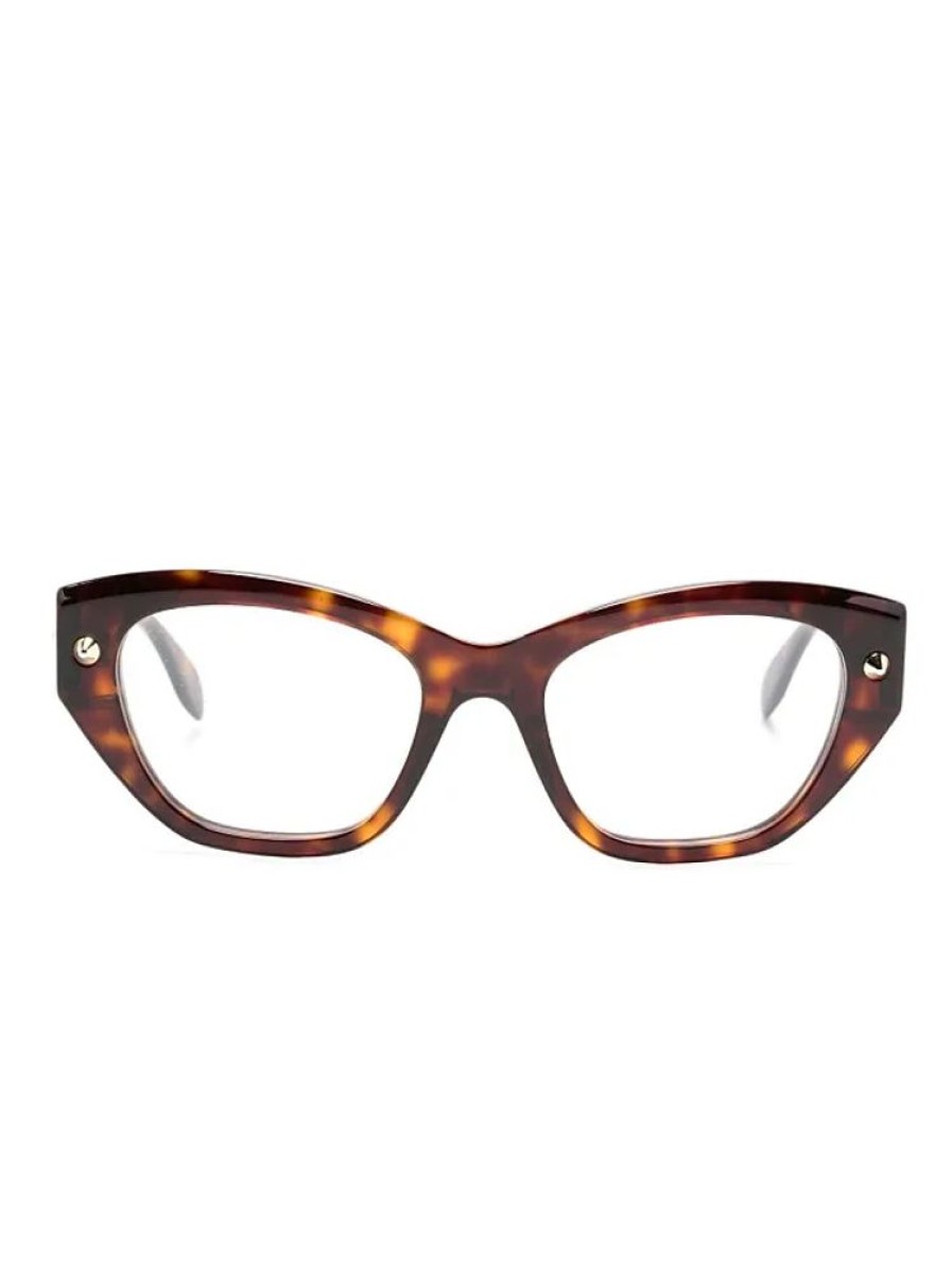 Frauen Alexander McQueen Eyewear Brillen | Cat-Eye-Brille In Schildpattoptik - Braun