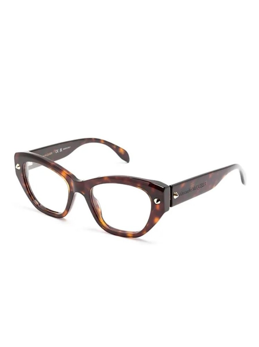 Frauen Alexander McQueen Eyewear Brillen | Cat-Eye-Brille In Schildpattoptik - Braun