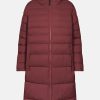 Frauen Derbe Mantel | Derbe Bigholm Damen Winterjacke Dunkel Rot Gefuttert Tibe