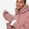 Frauen Jack Wolfskin Handschuhe | Faustlinge Jack Wolfskin Highloft Knit Mitten Women Gr. M (38/40), Rosa (Altrosa) Damen Handschuhe Faustlinge