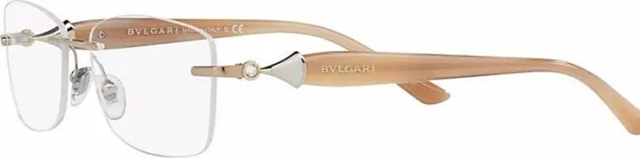 Frauen Bulgari Brillen | Rahmenlose Brille - Weis