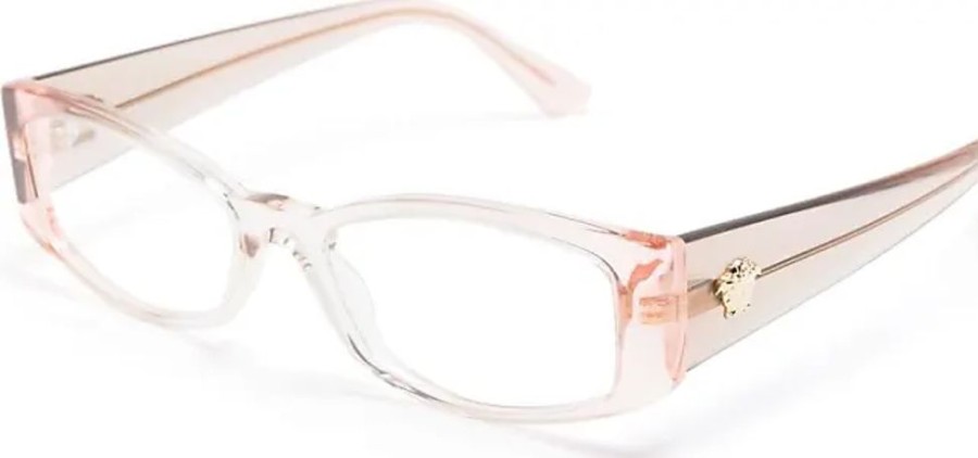 Frauen Versace Brillen | Eckige Brille Mit Medusa-Motiv - Nude