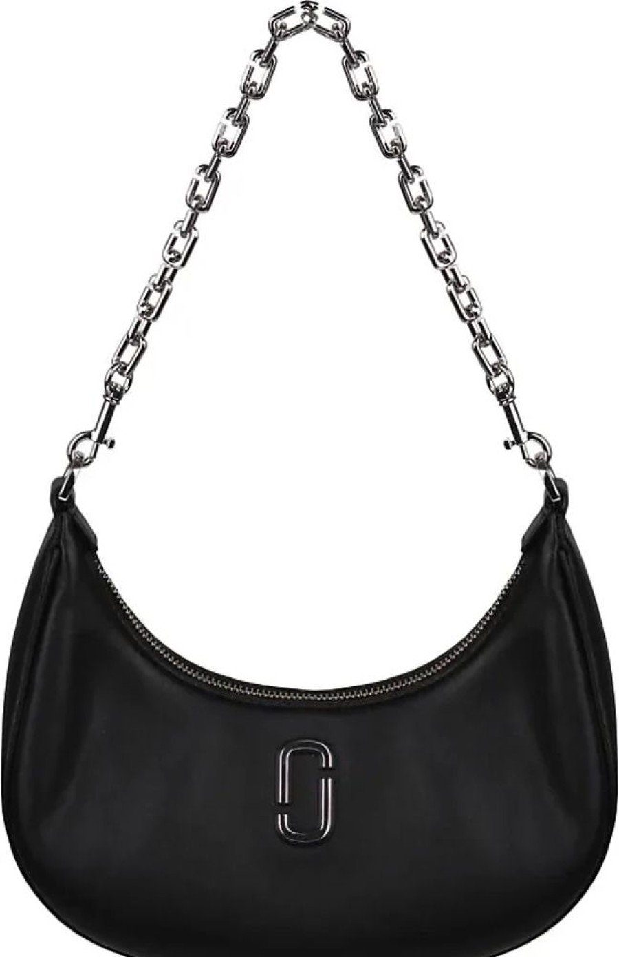 Frauen Marc Jacobs Taschen | Die Curve Tasche - Silberfarbenes Logo-Schild Marc Jacobs