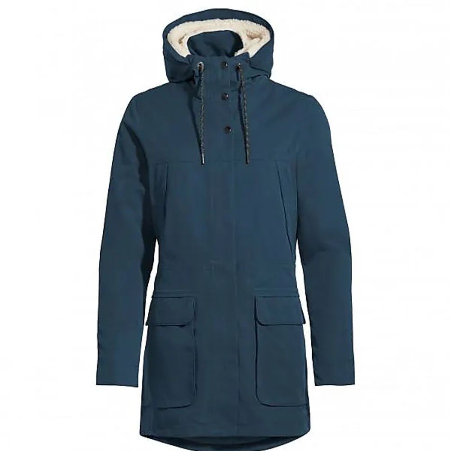 Frauen Vaude Mantel | Manukau Parka Ii Parka Fur Damen | Blau