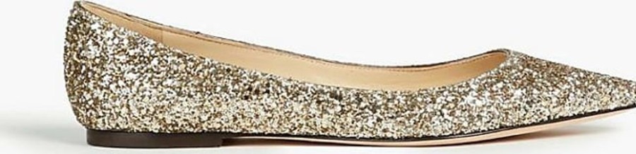 Frauen Jimmy Choo London Ballerinas | Ballerinas Aus Webstoff Mit Glitter-Finish - Metallic - Eu 34